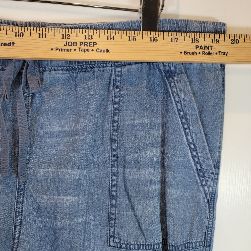 Seven7 Utility Jogger Pants Blue Denim Pull-On Womens Sz XL Cargo - Picture 11 of 13
